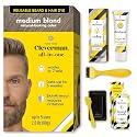 Reusable Hair & Beard Dye for Men - Medium Blond 8.01 | Up to 5 Uses, 7 Minutes | Natural Gray Coverage, No-Drip Cream with SkinArmour® - Cleverman Beauty & Personal Care CLEVERMAN