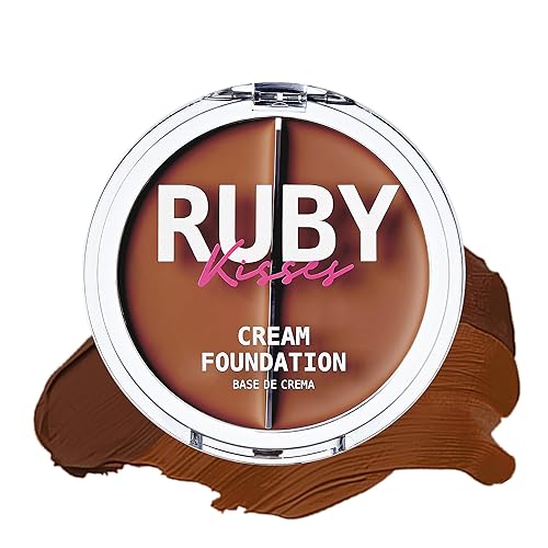 Ruby Kisses 3D Face Creator Cream Foundation & Concealer, 12 Hours Long Lasting, Medium to Full Coverage, Non-Greasy, Ideal for Makeup & Contour Beauty & Personal Care Ruby Kisses