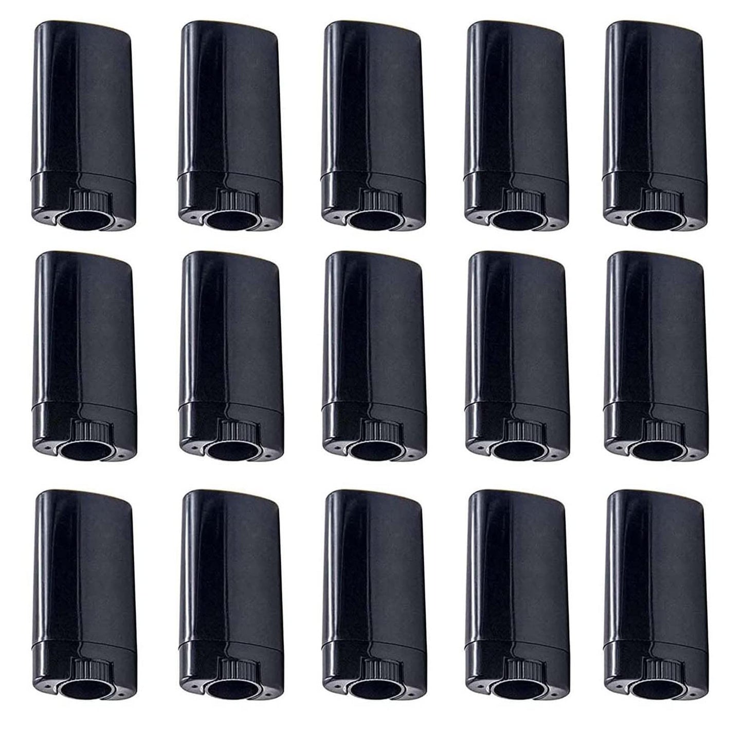Minsily 20 Pack 15ml Empty Deodorant Containers Oval Lip Balm Tubes 0.5 oz Plastic Deodorant Tubes Refillable Oval Twist-Up Tubes BPA-Free for DIY Beauty and Personal Care Minsily