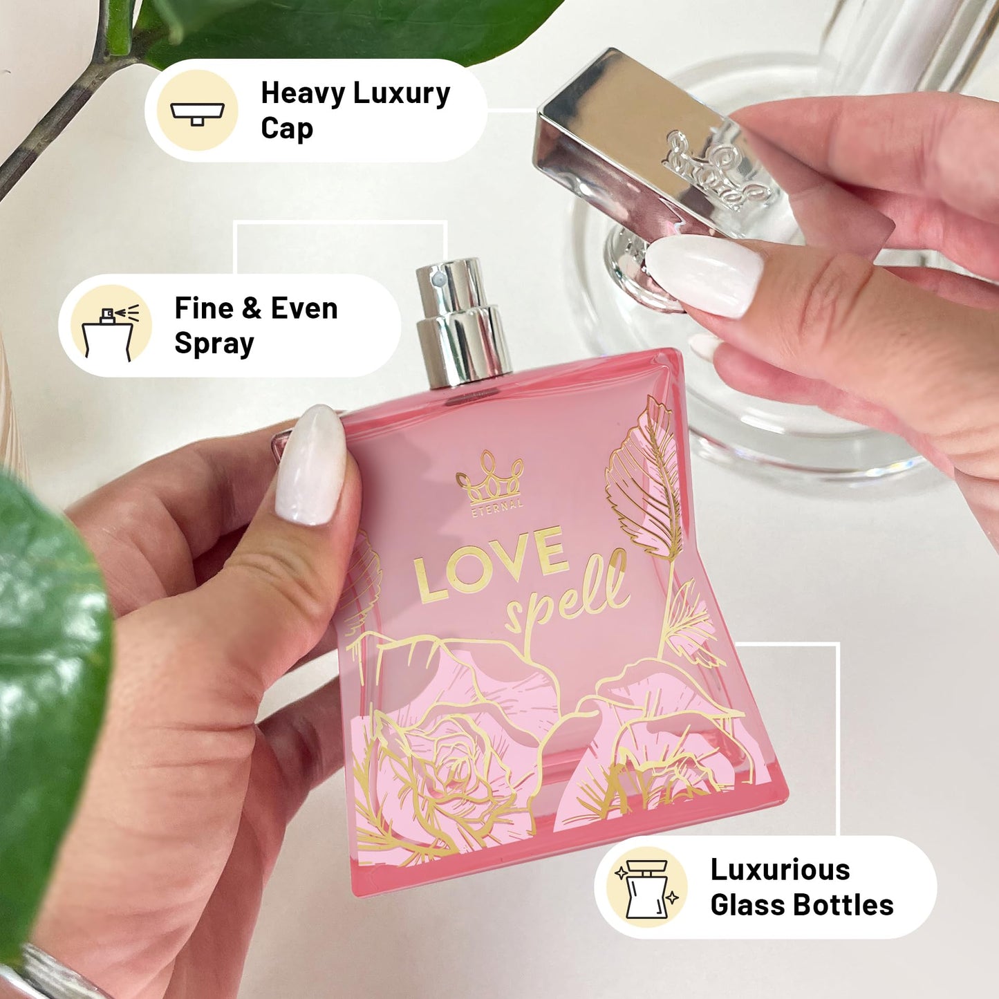 Eternal Fragrance - Eternal Love Spell - Inspired by Designer Gourmand White Flowers Perfume - 3.4 oz (100ml) - EDP - Long-lasting - Clean Ingredients Beauty & Personal Care Eternal Fragrance