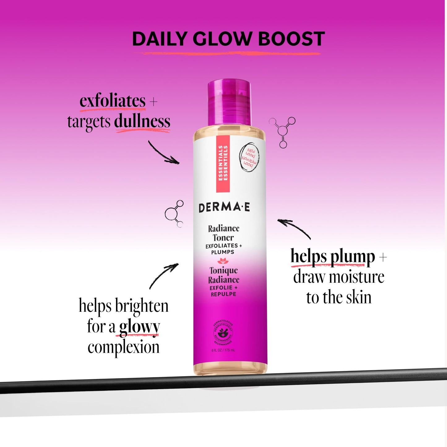 Derma-E Essentials Radiance Toner Unisex 6 oz Beauty & Personal Care Derma E