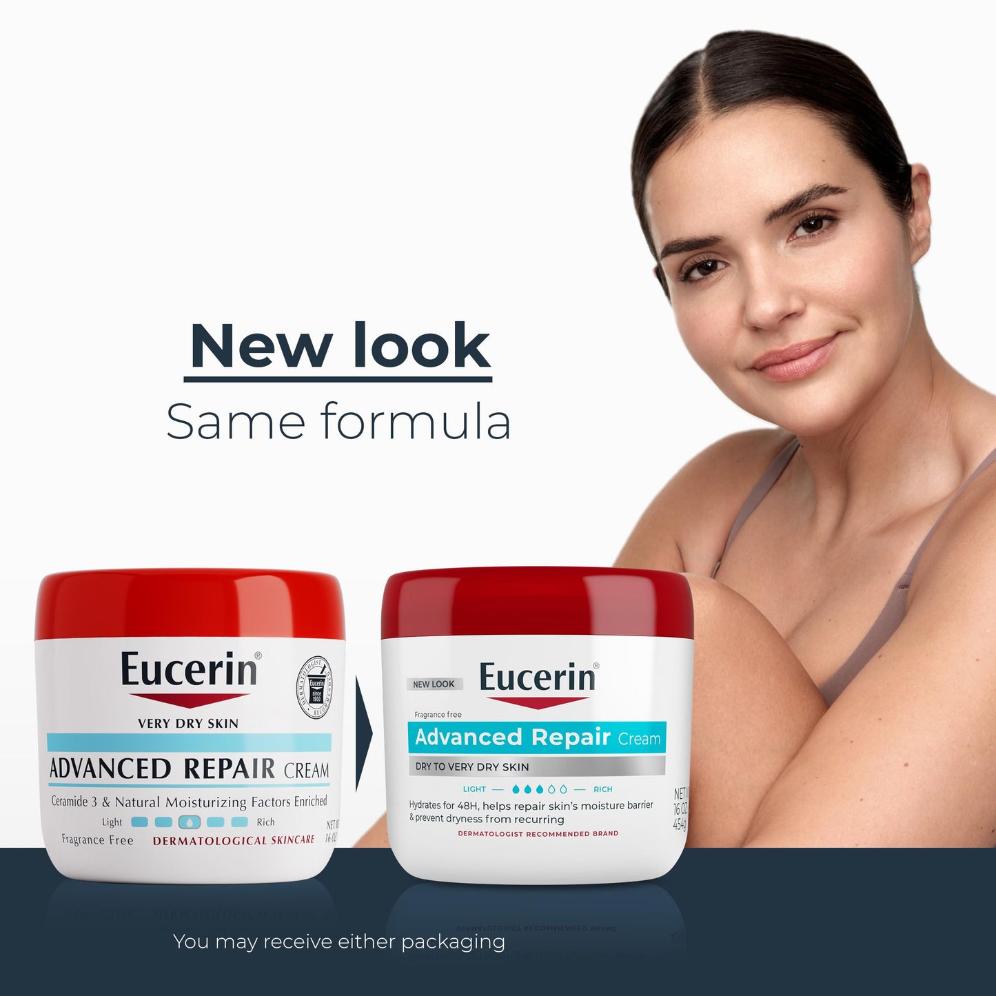 Eucerin Advanced Repair Body Cream, Urea Enriched, Unscented Body Cream for Dry Skin With Triple Moisturizing Complex, 16 OZ Jar Beauty & Personal Care Eucerin