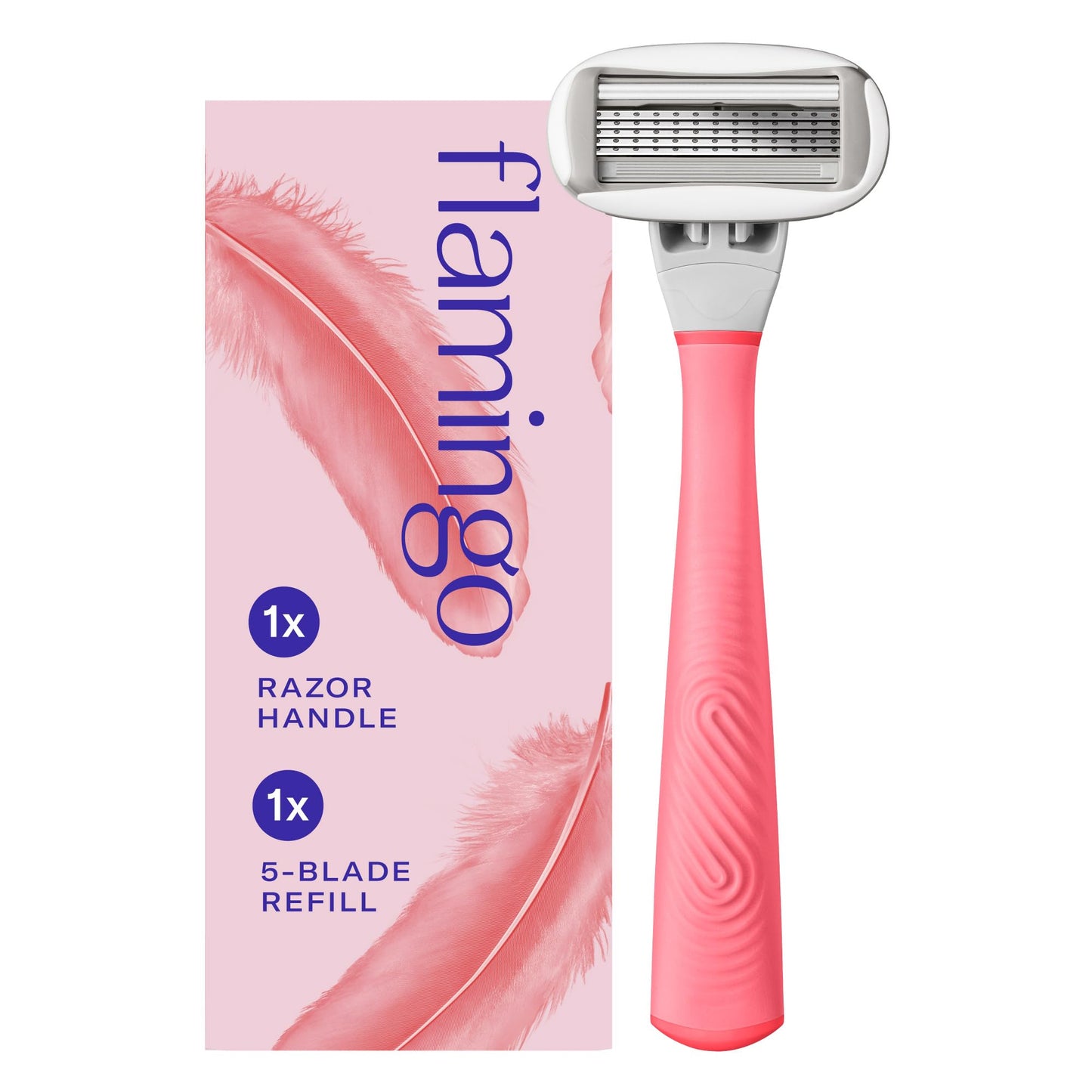 Flamingo Razors for Women, 1 Razor (Flamingo Pink) Handle and 1 Razor Blade Refill Beauty and Personal Care Flamingo Default Title