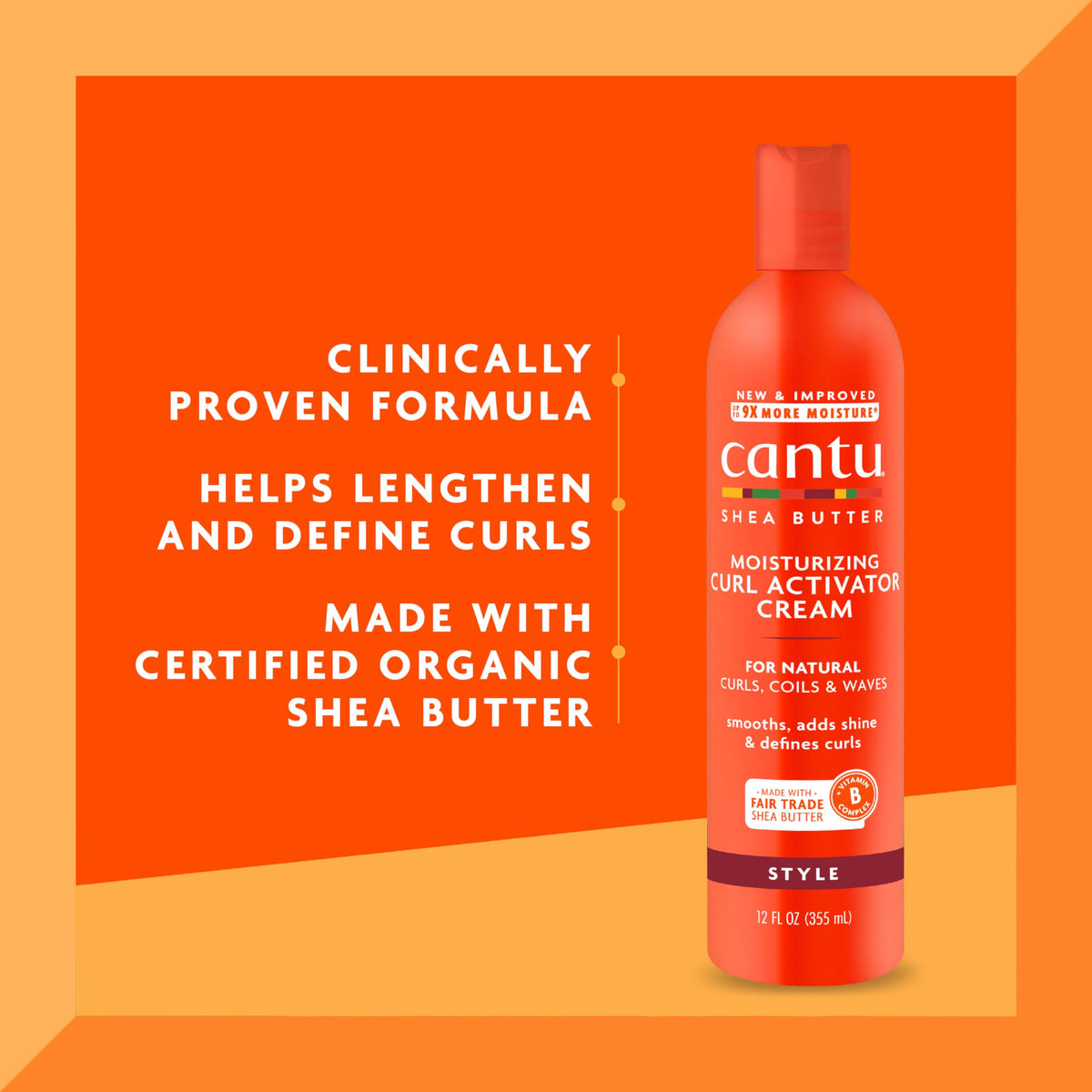 Cantu Shea Butter for Natural Hair Moisturizing Curl Activator Cream, 12 Fl Oz Beauty & Personal Care Cantu