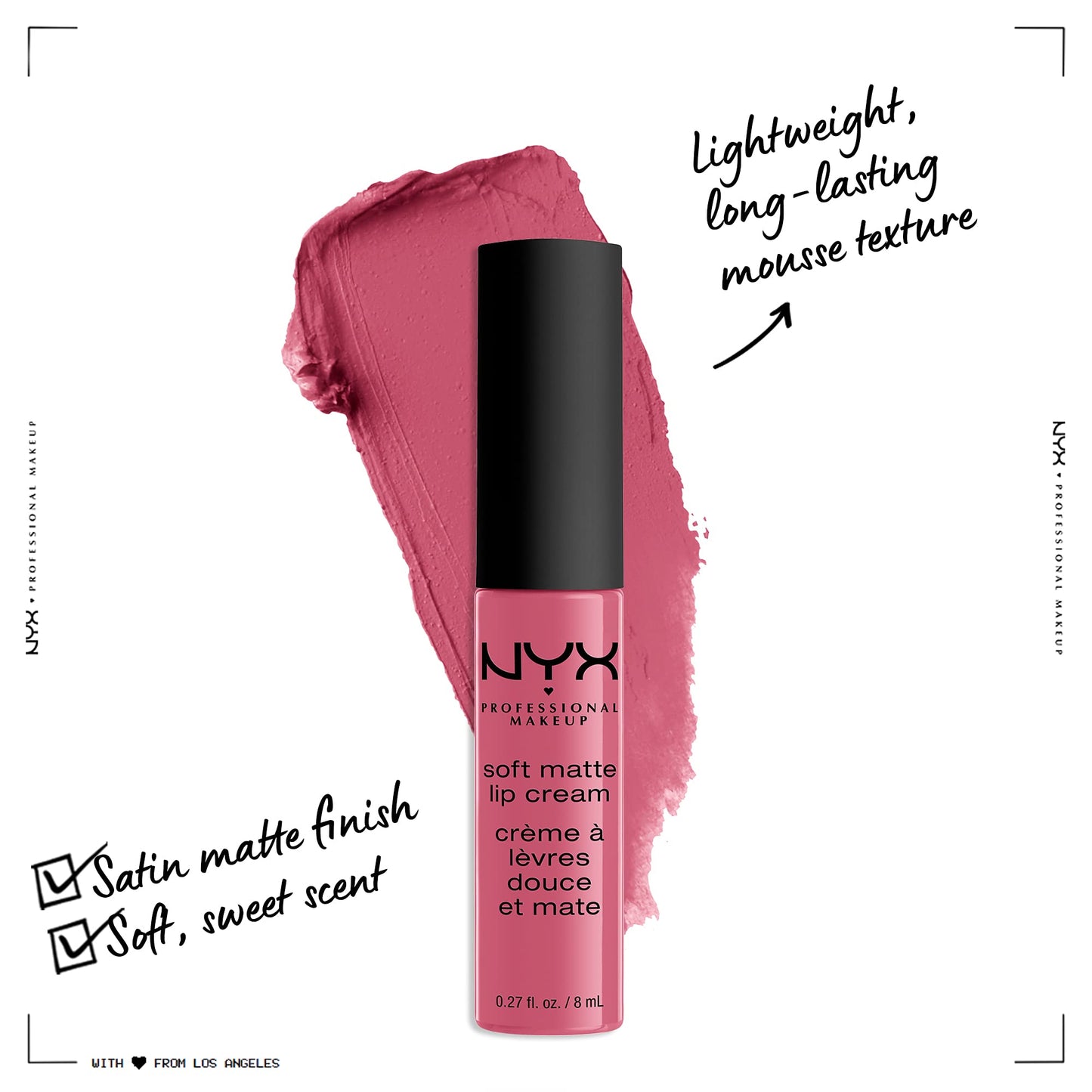 NYX PROFESSIONAL MAKEUP Soft Matte Lip Cream, Lightweight Liquid Lipstick - Milan (Dark Pink-Brown) Beauty & Personal Care NYX PROFESSIONAL MAKEUP