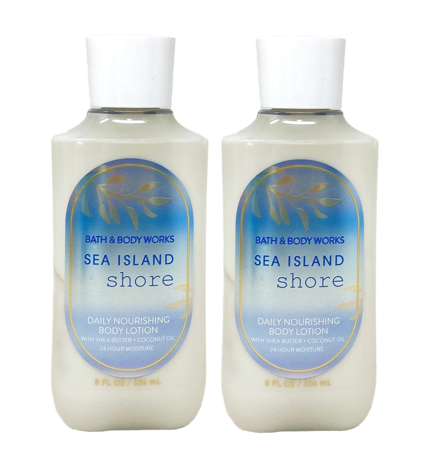 Bath and Body Works Body Lotion, Set of 2, 8oz Each (Sea Island Shore) Beauty & Personal Care Bath & Body Works