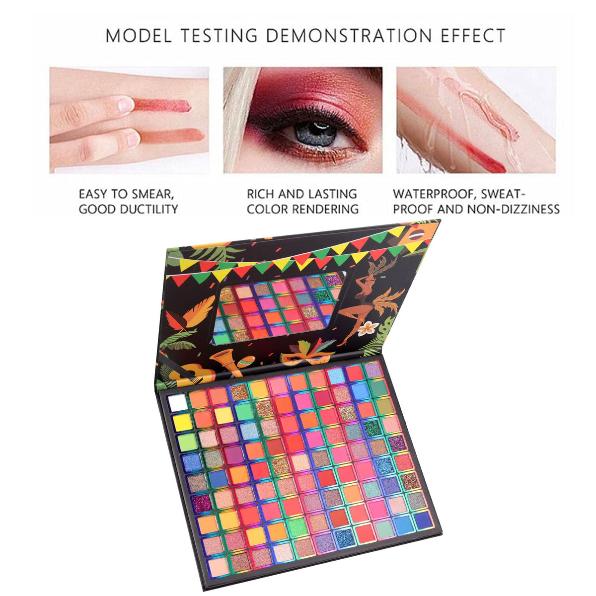 99 Colors Eyeshadow Palette, Rainbow Colors Makeup Eyeshadow Palette, Professional High Pigmented Matte Glitter Makeup Pallet, Waterproof Long Lasting Beauty & Personal Care BONNIE CHOICE