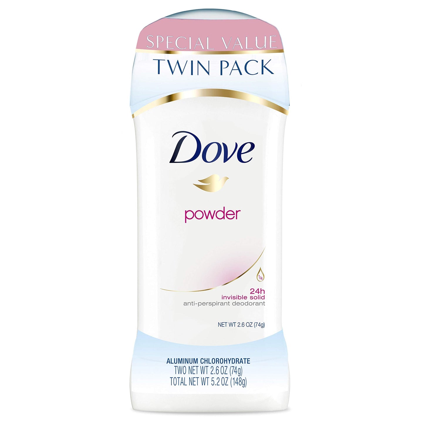 Dove Antiperspirant Deodorant, Powder, Twin Pack (4 Count of 2.6 Ounce Each), 10.4 Ounce Beauty and Personal Care Dove