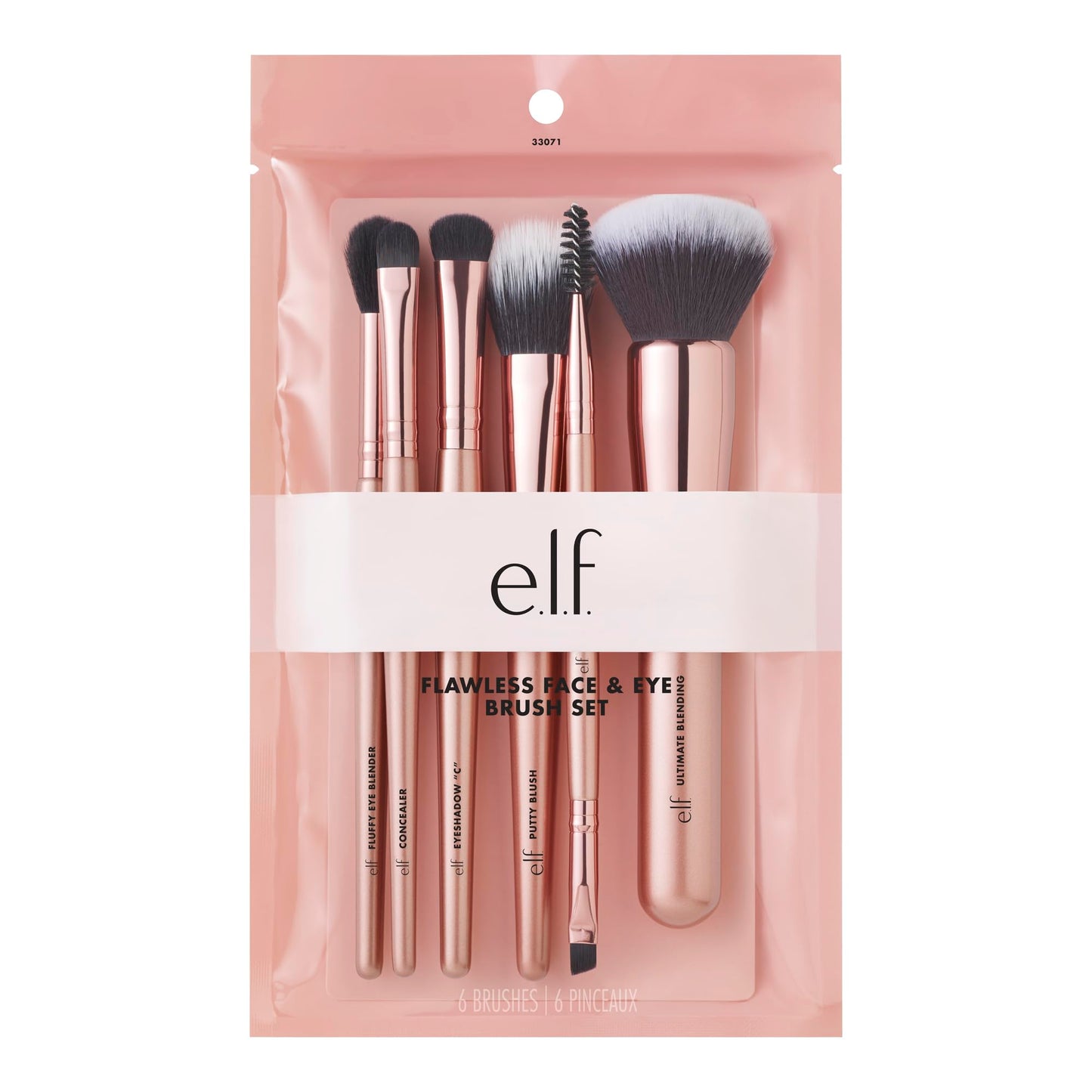 e.l.f. Flawless Face Kit, 6-Piece Brush Collection, Brushes For Face, Eyes & Brows, Vegan & Cruelty-Free Beauty & Personal Care e.l.f.