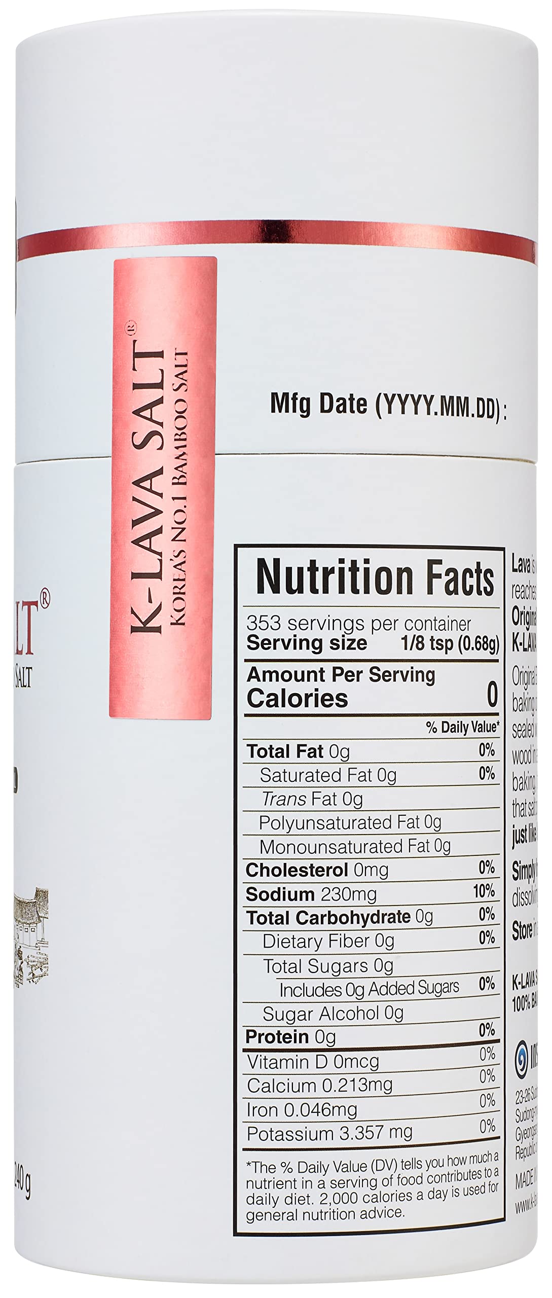 K-LAVA SALT-Korea's No.1 Bamboo Salt-Purple 9X, Crystal, 8.47 Ounce Beauty and Personal Care K-LAVA SALT