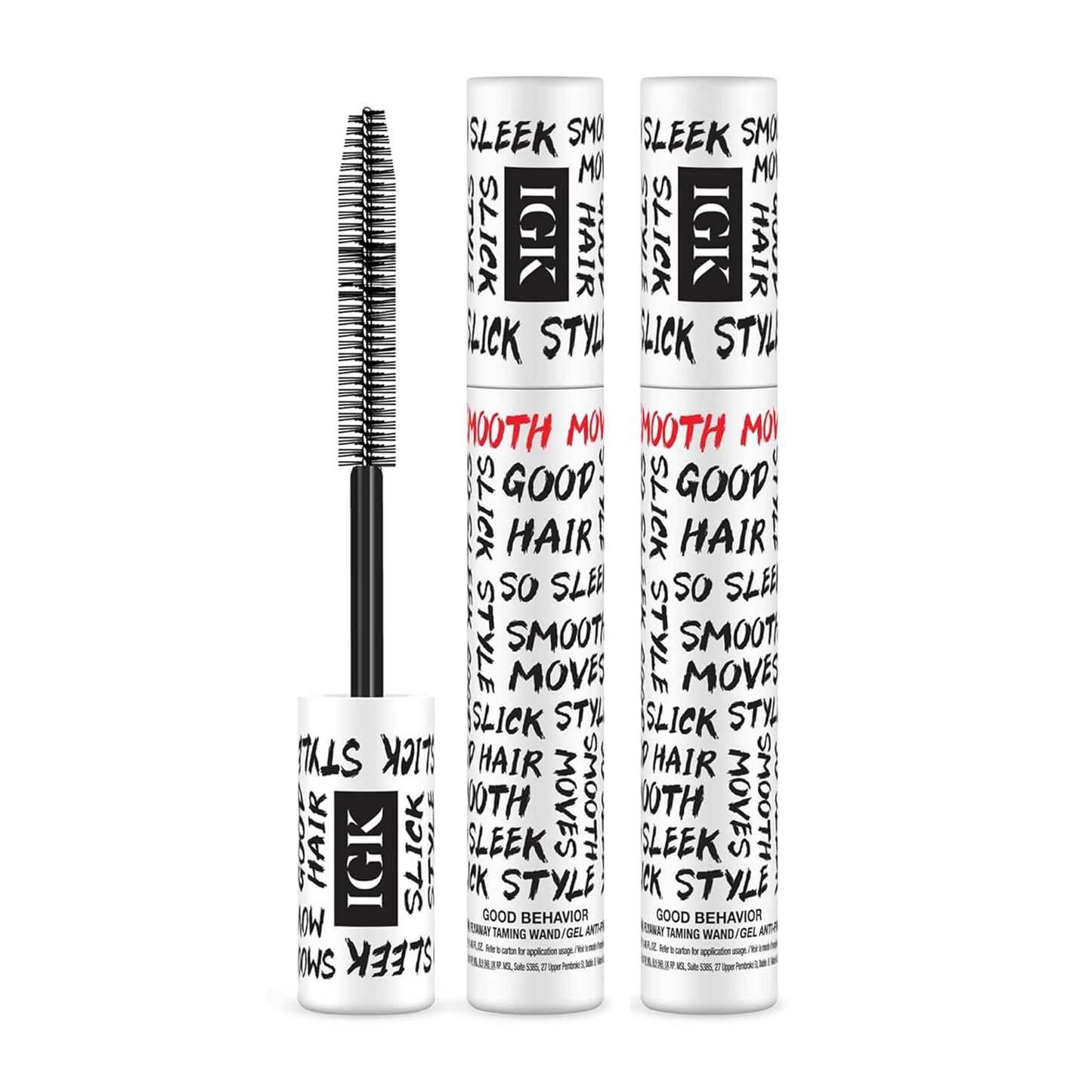 IGK Good Behavior Frizz & Flyaway Taming Wand (Pack of 2) | Instantly Smooths Flyaways, Slicks Back Styles & Details Edges | 24-Hour Frizz Control | Beauty & Personal Care IGK