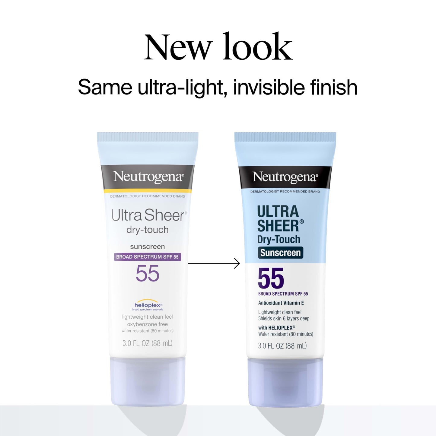 Neutrogena Ultra Sheer Dry-Touch Sunscreen SPF 55 for Face & Body, Lightweight Non Greasy Broad Spectrum UVA/UVB Protection, No White Cast, Water Beauty & Personal Care Neutrogena
