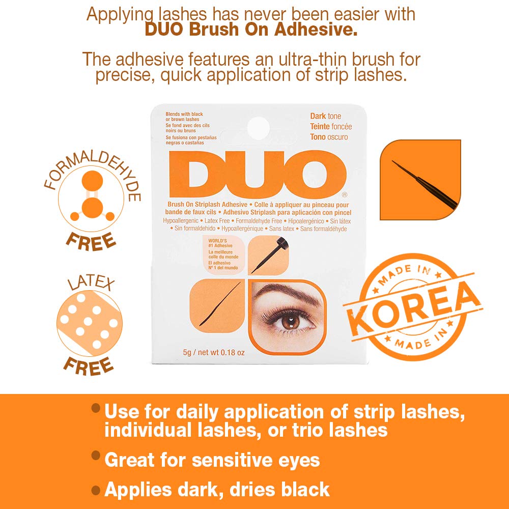 Duo Brush-On Striplash Adhesive Dark Tone 0.18 Ounce (5.3ml) (6 Pack) Beauty & Personal Care DUO