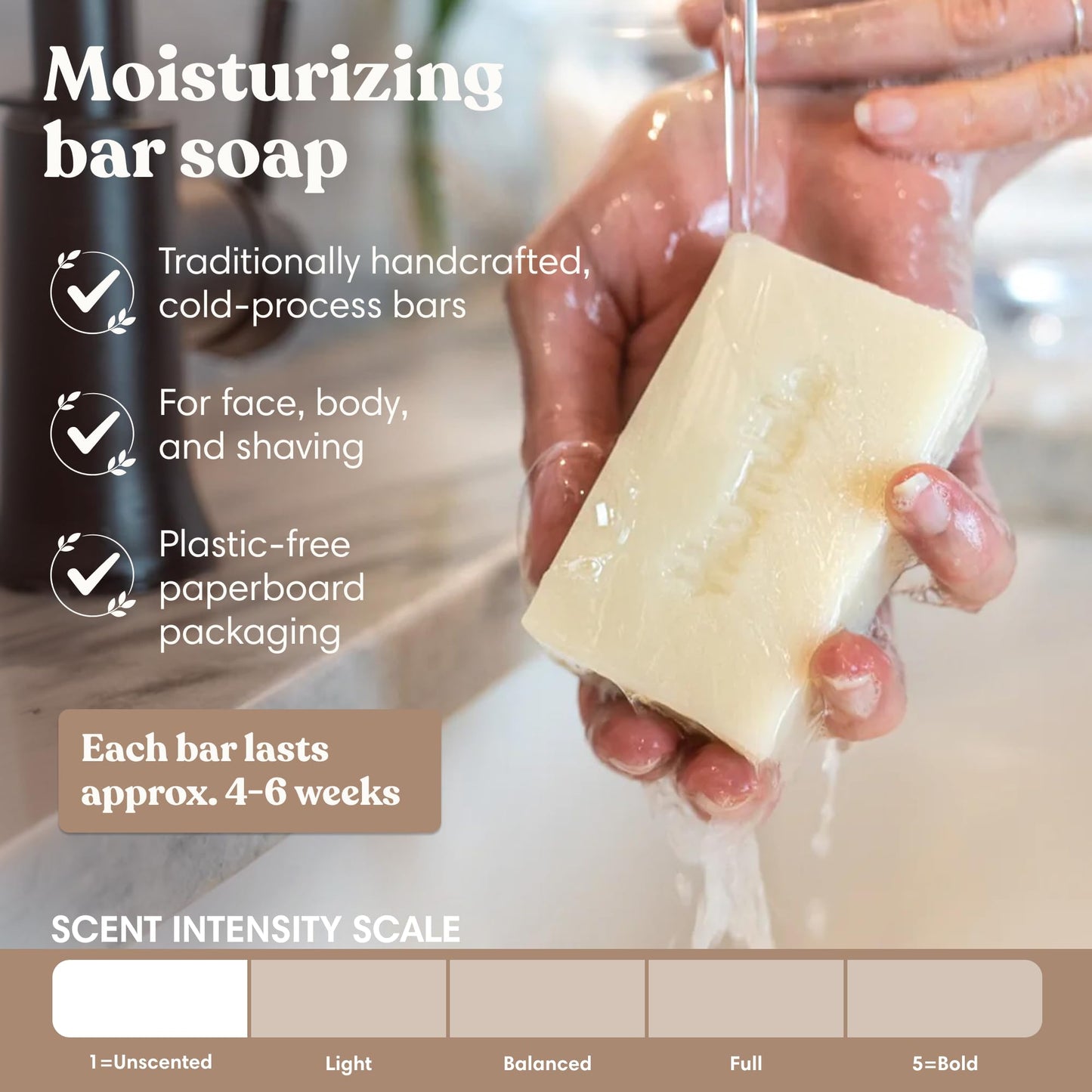 Humble Natural Bar Soap, Simply Unscented - Cold Processed Face & Body Soap Bar with Essential Oils - Moisturizing Formula for Long-Lasting Freshness Beauty & Personal Care HUMBLE SIMPLE AND TRUE.