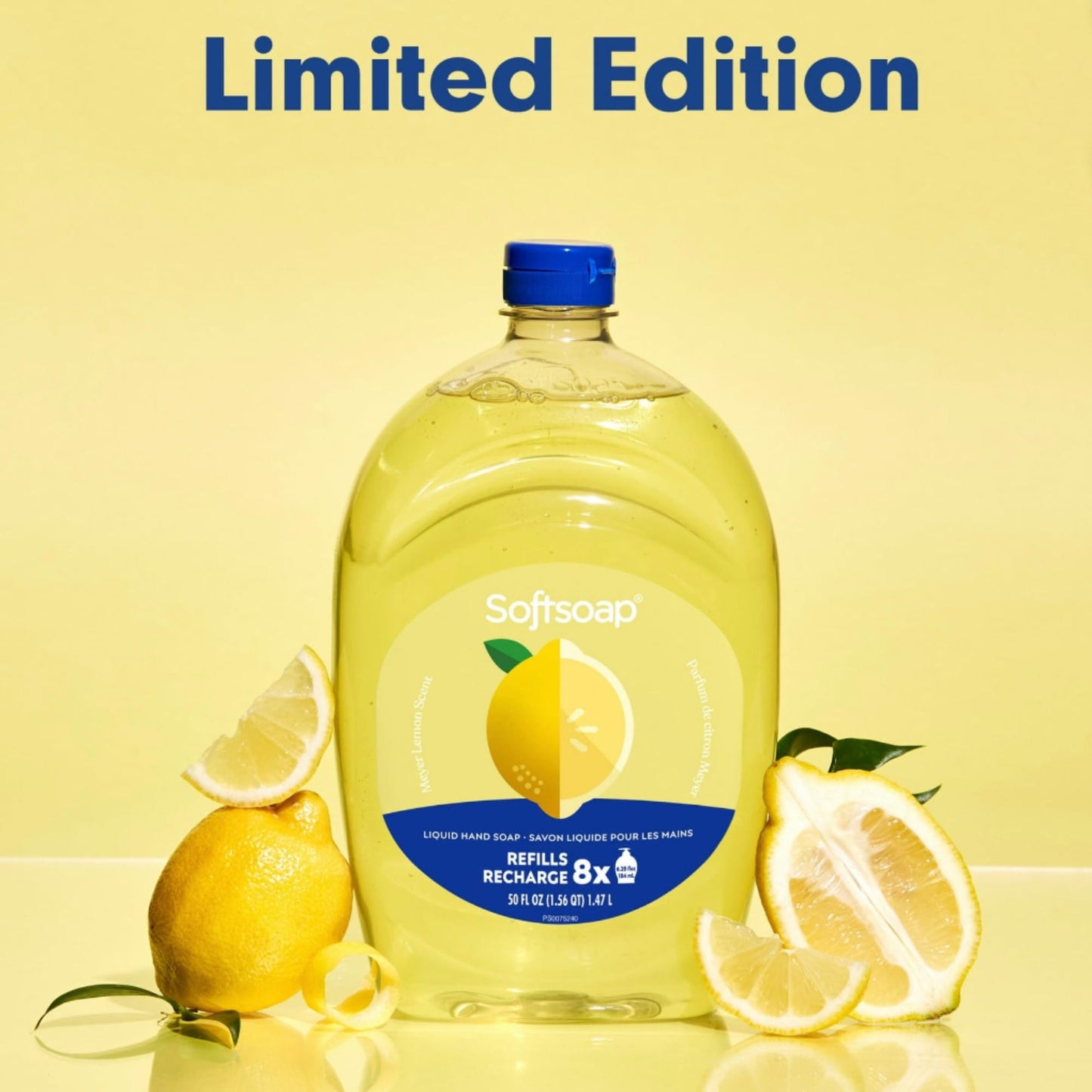 Softsoap Limited Edition Seasonal Scents | Extra Large Refill Bottles, 100 FL Oz Total, 2-50 Fl Oz Bottles for Refilling Liquid Hand Wash (Lemon) Beauty & Personal Care Softsoap