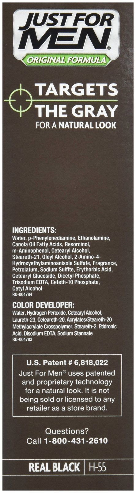 Just For Men Shampoo-In Hair Color - Real Black Beauty & Personal Care Just for Men