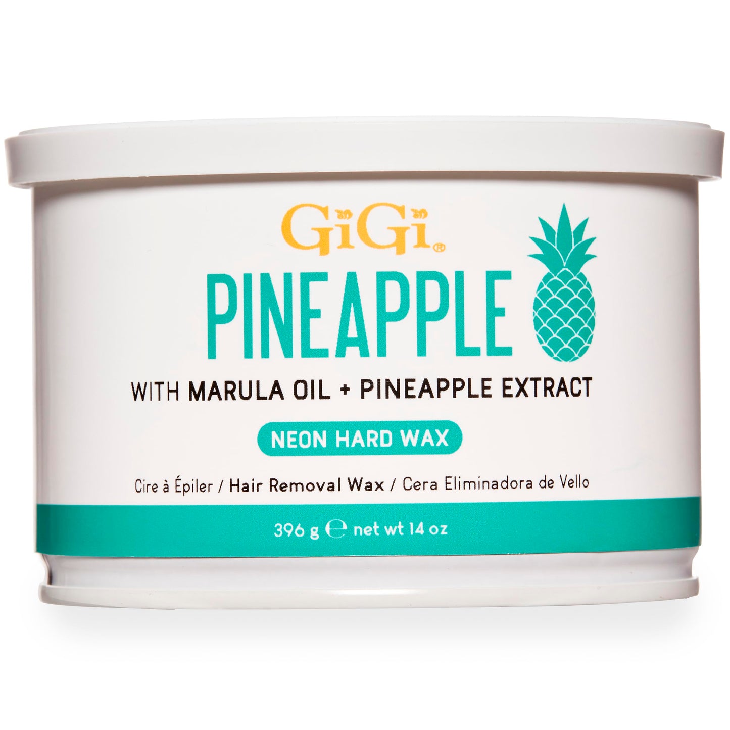 Gigi Neon Hard Wax - Pineapple, Stripless Wax for Hair Removal, Ideal for Sensitive Skin, 14 Oz Beauty and Personal Care GIGI
