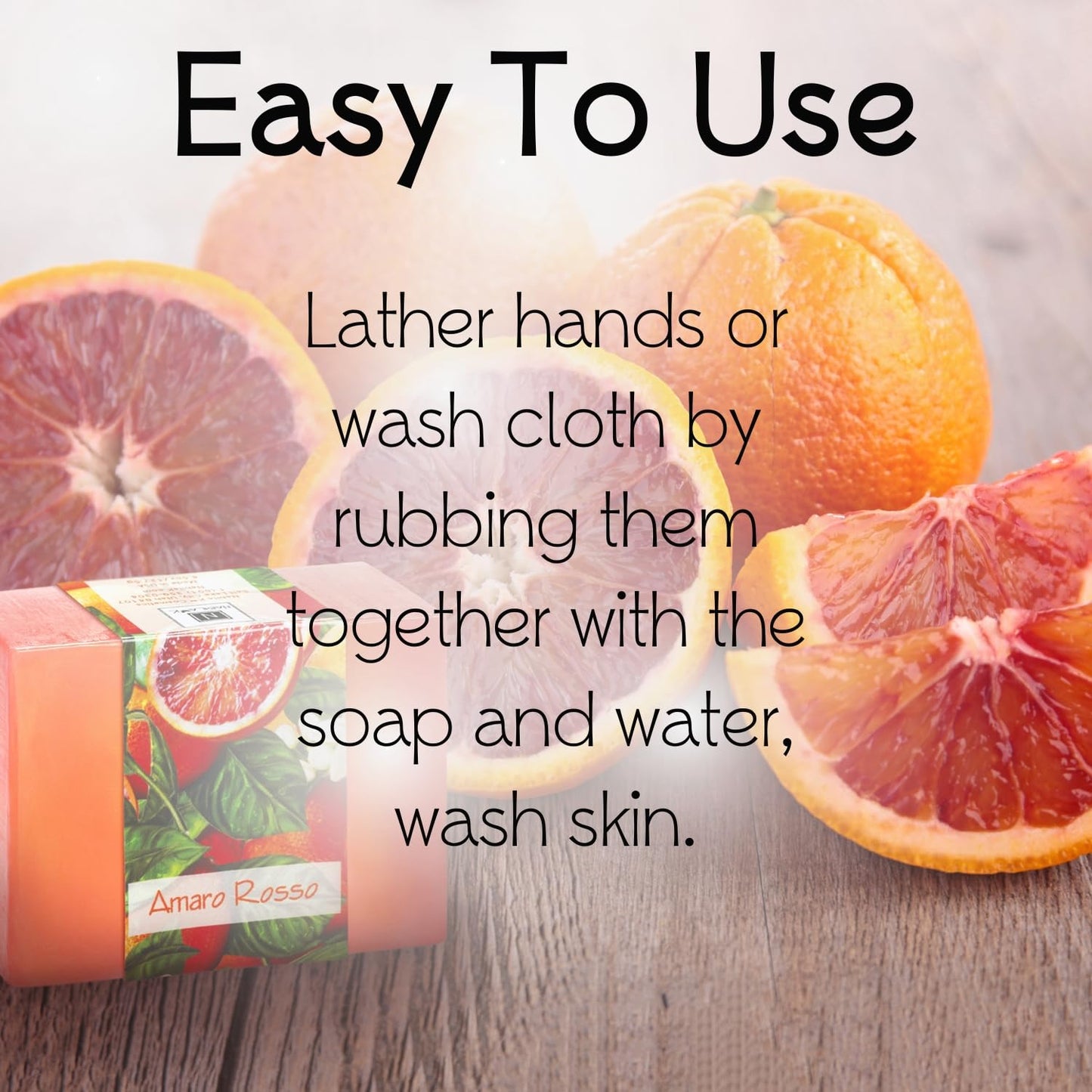 Nabila K Amaro Rosso Glycerin Bar Soap | Blood Orange Scent | Natural, Vegan, Hypoallergenic | 100% Vegetable Glycerin, Sulfate-Free, Paraben-Free | Beauty & Personal Care Nabila K