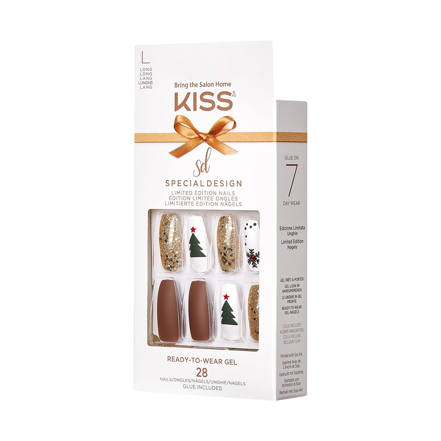 KISS Limited Edition Special Design Ready-To-Wear Gel Press-On Nails - North Pole (North Pole) Beauty & Personal Care KISS