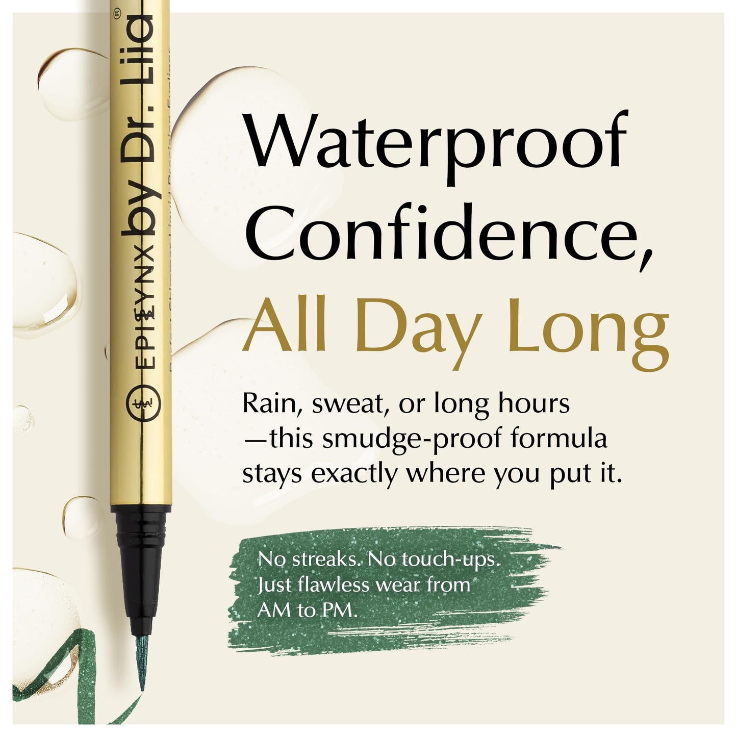 Liquid Eyeliner - Hypoallergenic Eyeliner with Fine Brush Tip, Long-Lasting Waterproof Eye Liner - Cruelty-Free, Vegan, Hypoallergenic, Gluten-Free Beauty & Personal Care EPILYNX