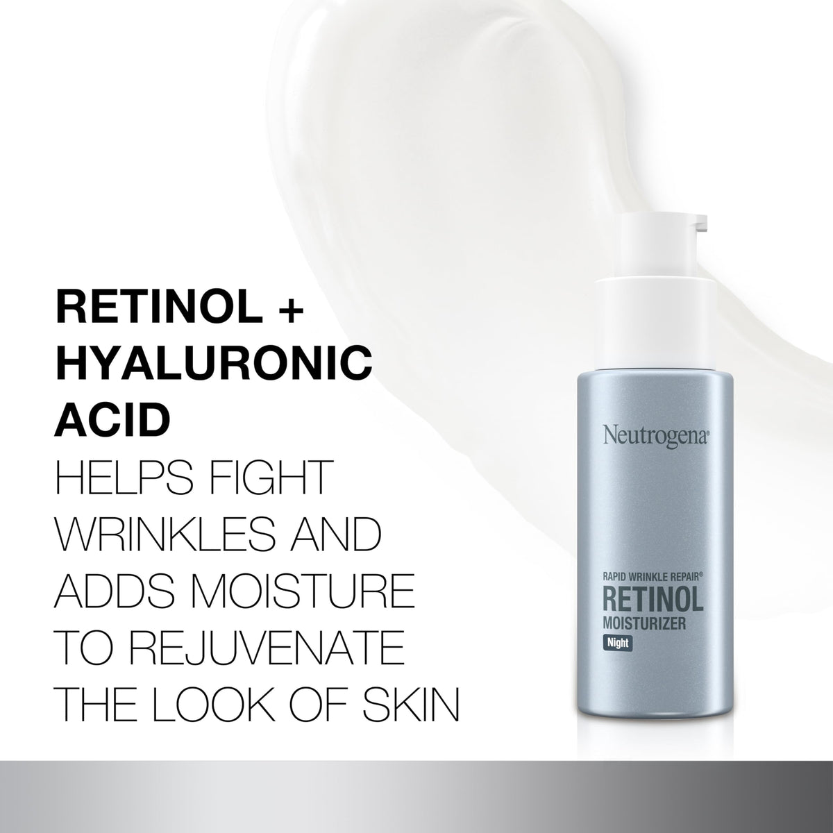 Neutrogena Rapid Wrinkle Repair Retinol Night Face Moisturizer, Daily Anti-Aging Face Cream with Retinol & Hyaluronic Acid to Fight Fine Lines Beauty & Personal Care Neutrogena