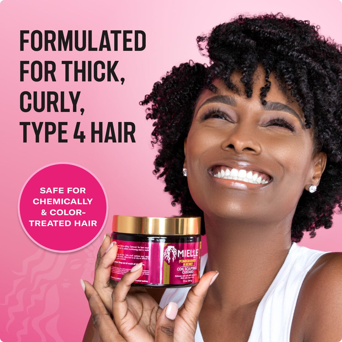 Mielle Organics Pomegranate & Honey Curl Cream - Coil & Curl Defining Hair Cream for Type 4 Hair - Hydrates, Controls Frizz, Conditions & Adds Shine Beauty & Personal Care Mielle Organics
