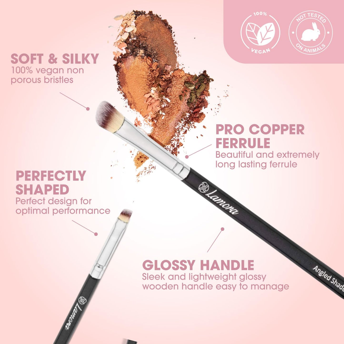 Eye Makeup Brushes Eyeshadow Brush Set - 7pcs Soft Synthetic Brush Kit - For Blending Eyeshadow, Eyeliner, Crease, Eyebrow - Long Lasting, Apply Beauty & Personal Care Lamora