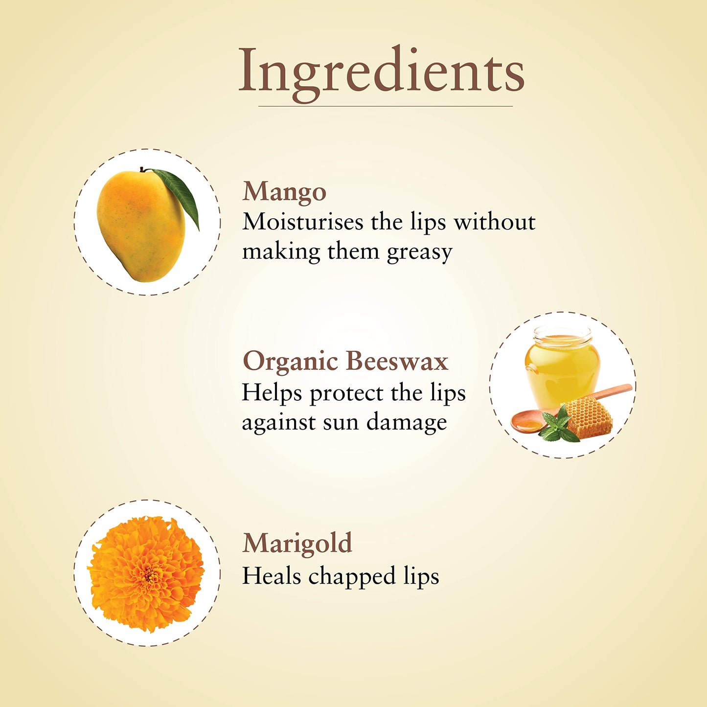 Just Herbs Marigold Mango Lip Contour Balm, 8g Beauty and Personal Care Just Herbs