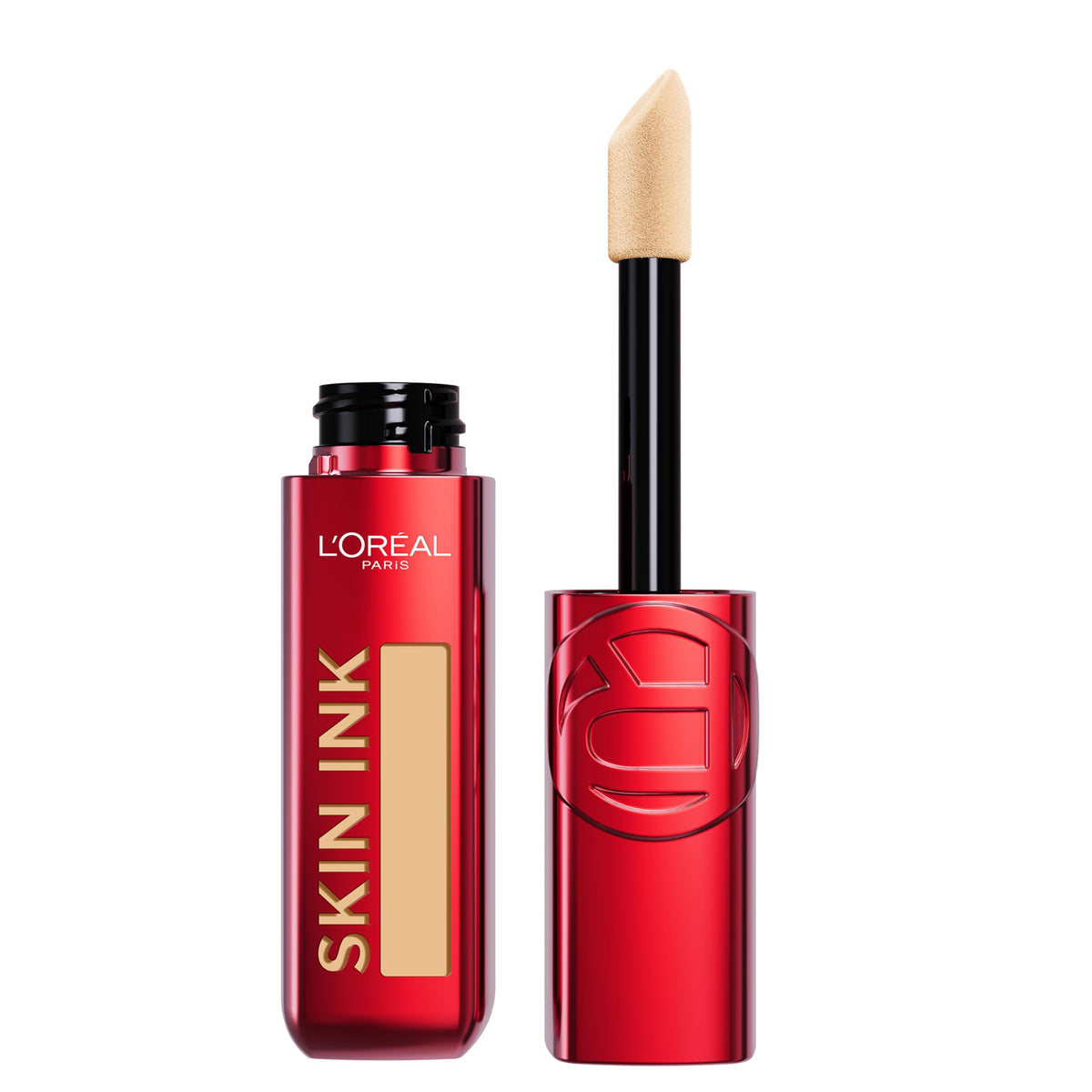 L'Oreal Paris Infallible Skin Ink 2-in-1 Foundation Concealer Hybrid Face Makeup, up to 48HR Transfer-Resistant with Medium Coverage, 180 Medium Cool