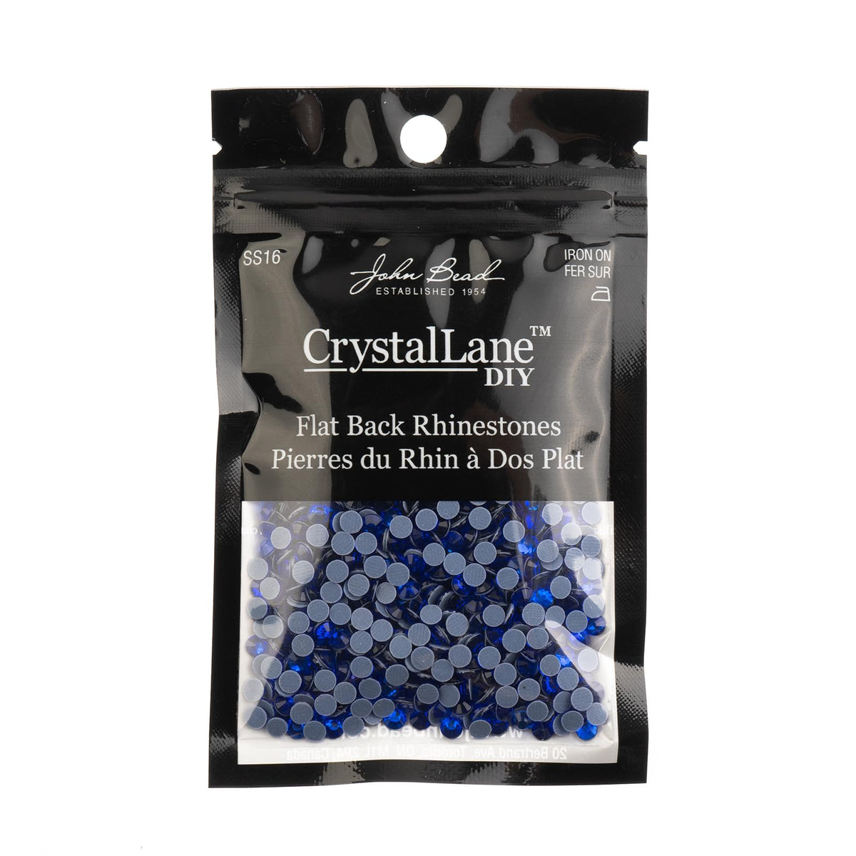 Crystal Lane DIY Flat Back Hotfix Rhinestones, ss16 (4mm), Sapphire 1440pcs