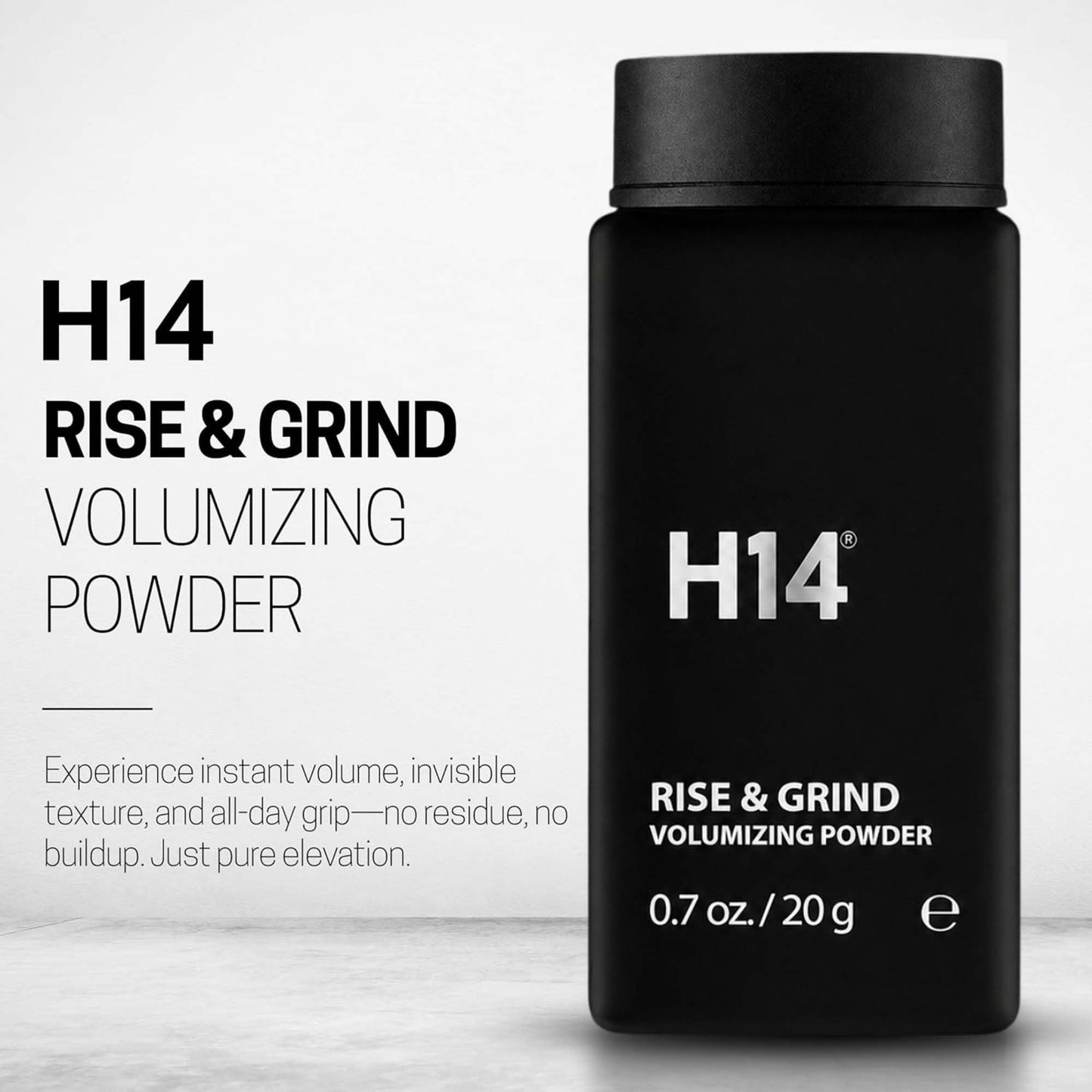H14 Rise & Grind Hair Powder for Men - Volumizing Matte Finish Styling Dust with Extra Hold - Lightweight Thickening Powder with Pea Extract & Acai Beauty & Personal Care H14