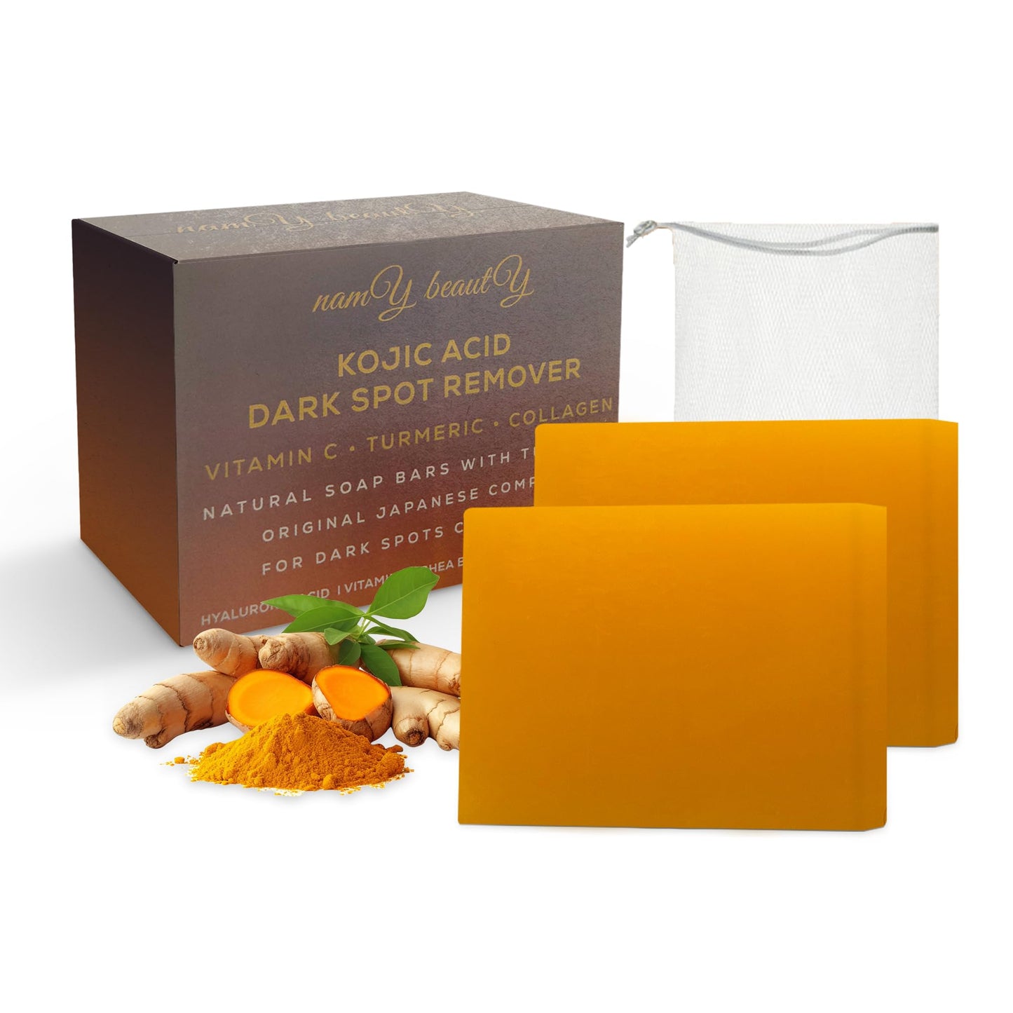 namY beautY Skin care soap, natural ingredients, vitamin C, collagen, turmeric, paraben free, vegan friendly, dark spot remover Beauty & Personal Care namY beautY