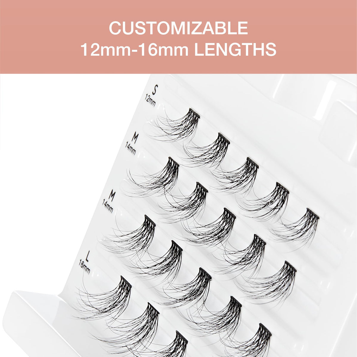VLuxe Soft Luxe Faux Mink Lash Cluster, 12-16mm Seamless DIY Lash Extensions, Volume & Wispy Fans, Luxurious Soft Fibers, Ultra Comfort False