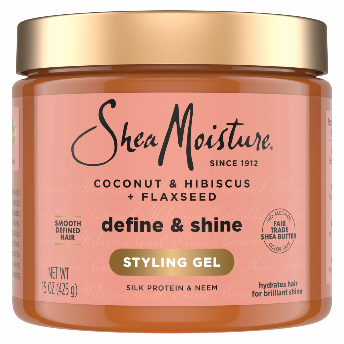 SheaMoisture Define & Shine Styling Gel + Flaxseed Coconut&Hibiscus Hydrates,Holds Your Style All Day Infused With Glycerin,Coconut Oil an Beauty & Personal Care SheaMoisture