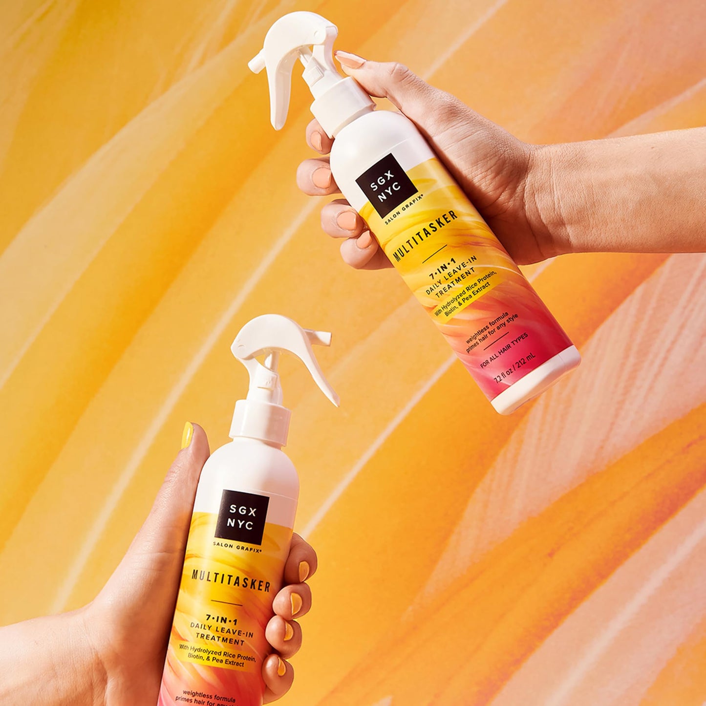 SGX NYC The Multitasker 7-in-1 Daily Leave-In Treatment - Heat Protection Spray for Hair - Leave In Conditioner Spray with Biotin - 2 pc Beauty & Personal Care SGX NYC