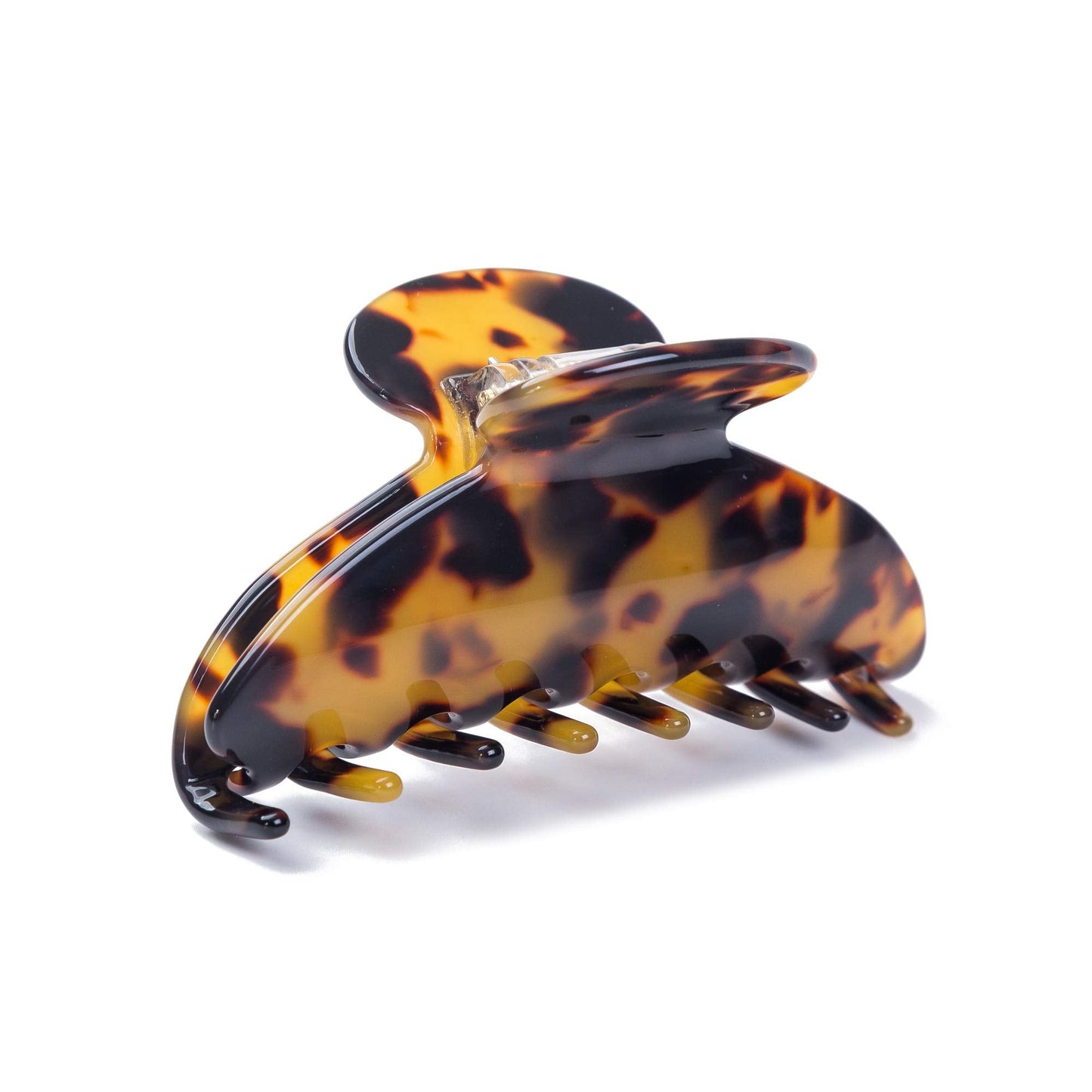Prettyou Large Size 3.5 Inches Handmade Celluloid French Design Barrettes Tortoise Shell Claw Fashion Accessories Hair Clip for Women (A) Beauty & Personal Care Prettyou