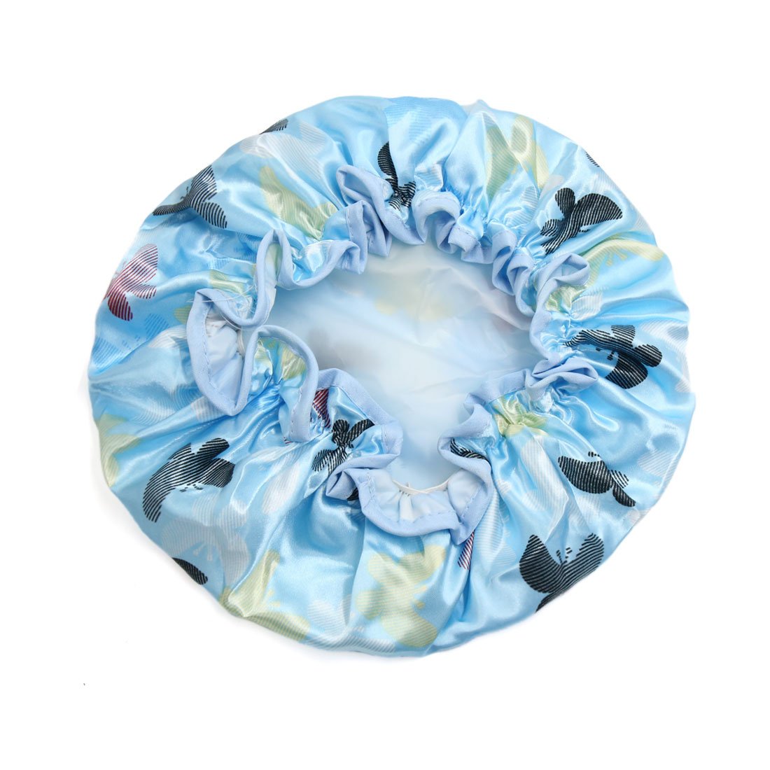 Ruilogod Blue Polyester Dual Layer Waterproof Elastic Shower Bath Salon Hair Cap Hat (id: 040 6b2 5f9 ffa fc4 Beauty and Personal Care Ruilogod