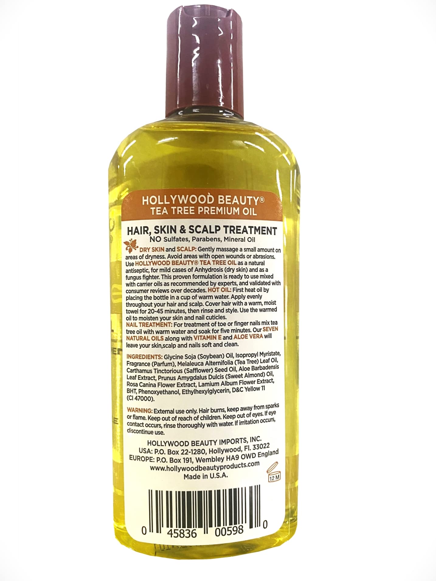 Hollywood Beauty Tea Tree Oil, 8 fl oz (236 ml) each (Pack of 7) Beauty & Personal Care Hollywood Beauty