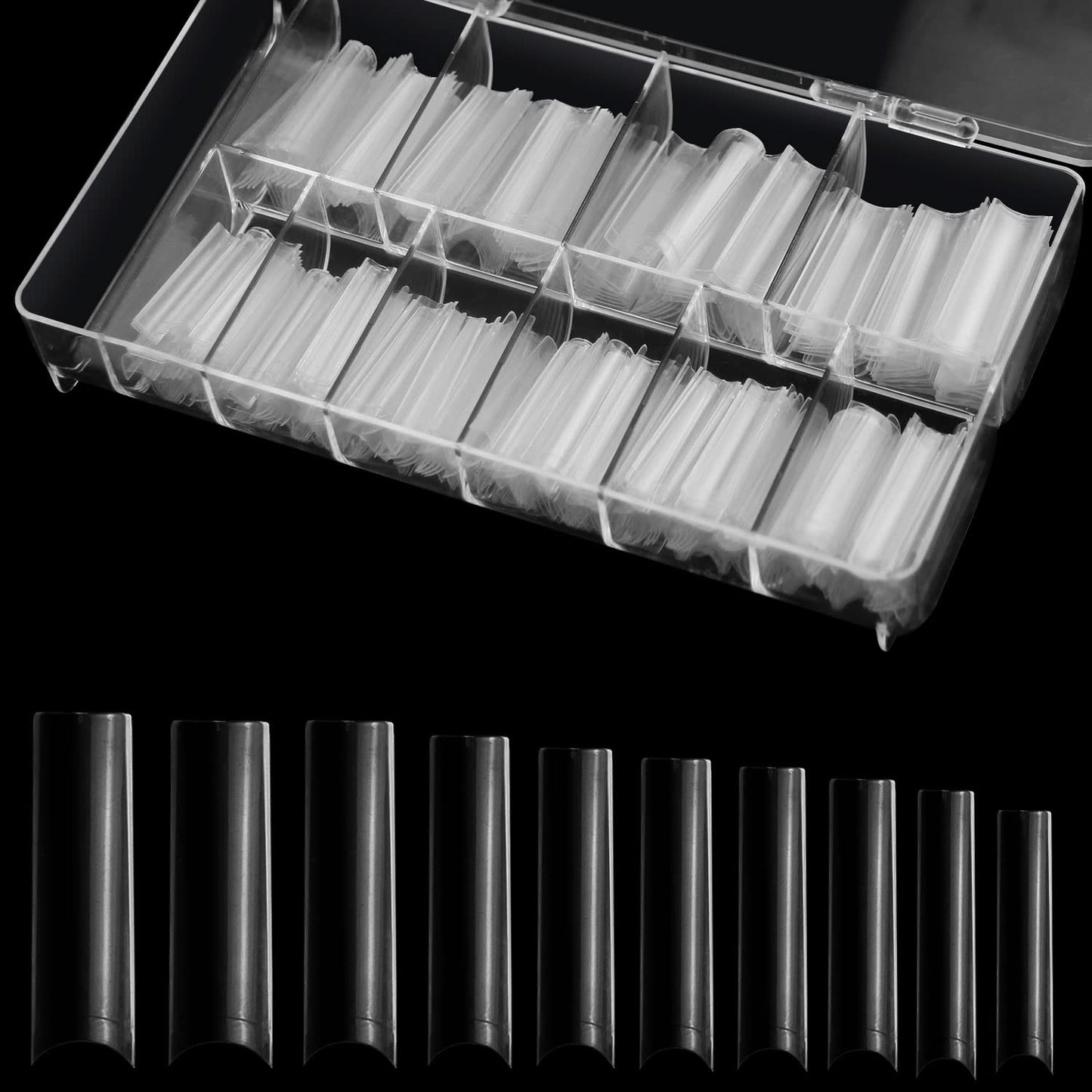 No C Curve Square Nail Tips XXL?Acrylic Nail Tips Square,SITELENABY 500 pcs Clear Fake Nails for Nail Salons,Nail Tech Must Have Beauty & Personal Care SITELENABY