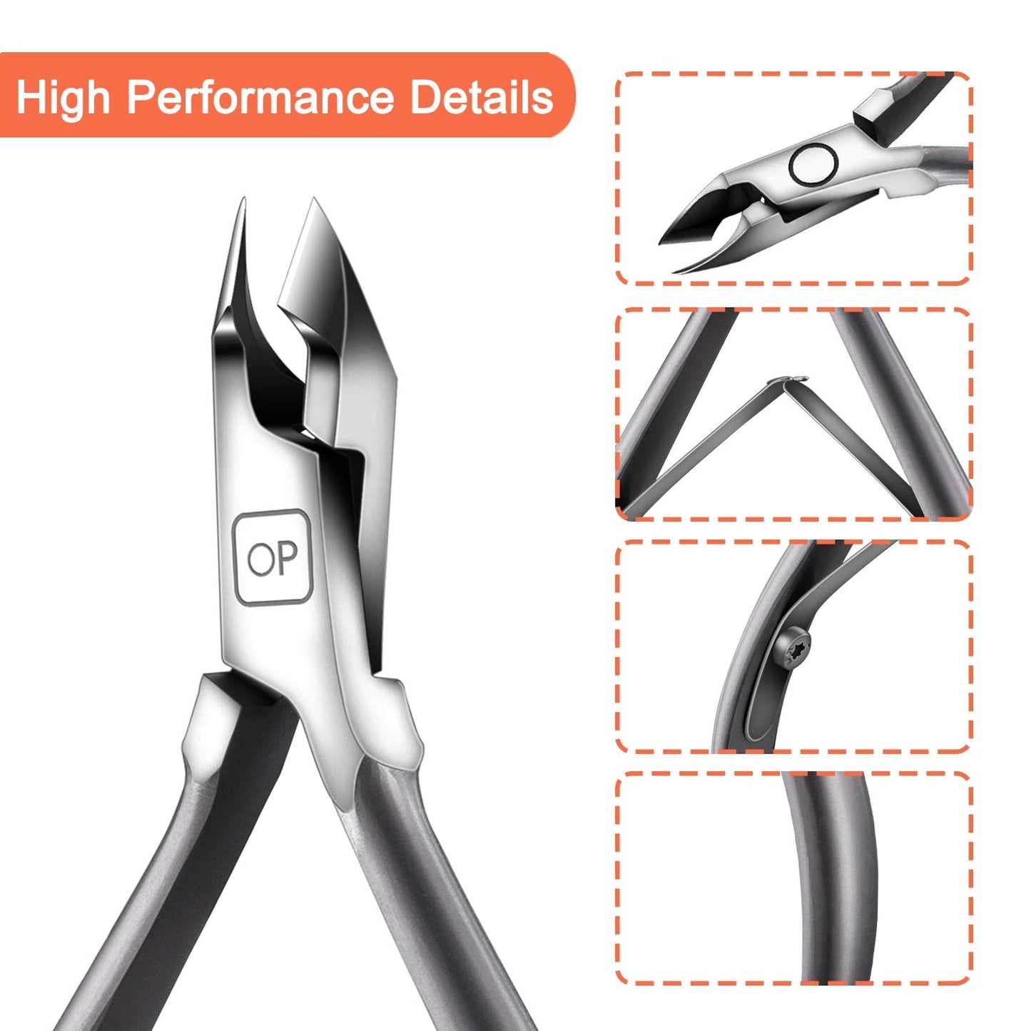 Cuticle Nippers Salon Grade for Manicurist Extremely Sharp Effortless Cuticle Trimmer Precise Clippers Pedicure Manicure Nail Care Tool, opove X7 Beauty & Personal Care opove