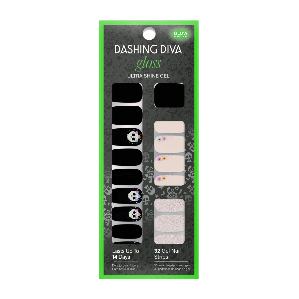Dashing Diva Gloss Nail Strips - Sugarcoat It | UV Free, Chip Resistant, Long Lasting Gel Nail Stickers | Contains 32 Wraps, 1 Prep Pad, 1 File