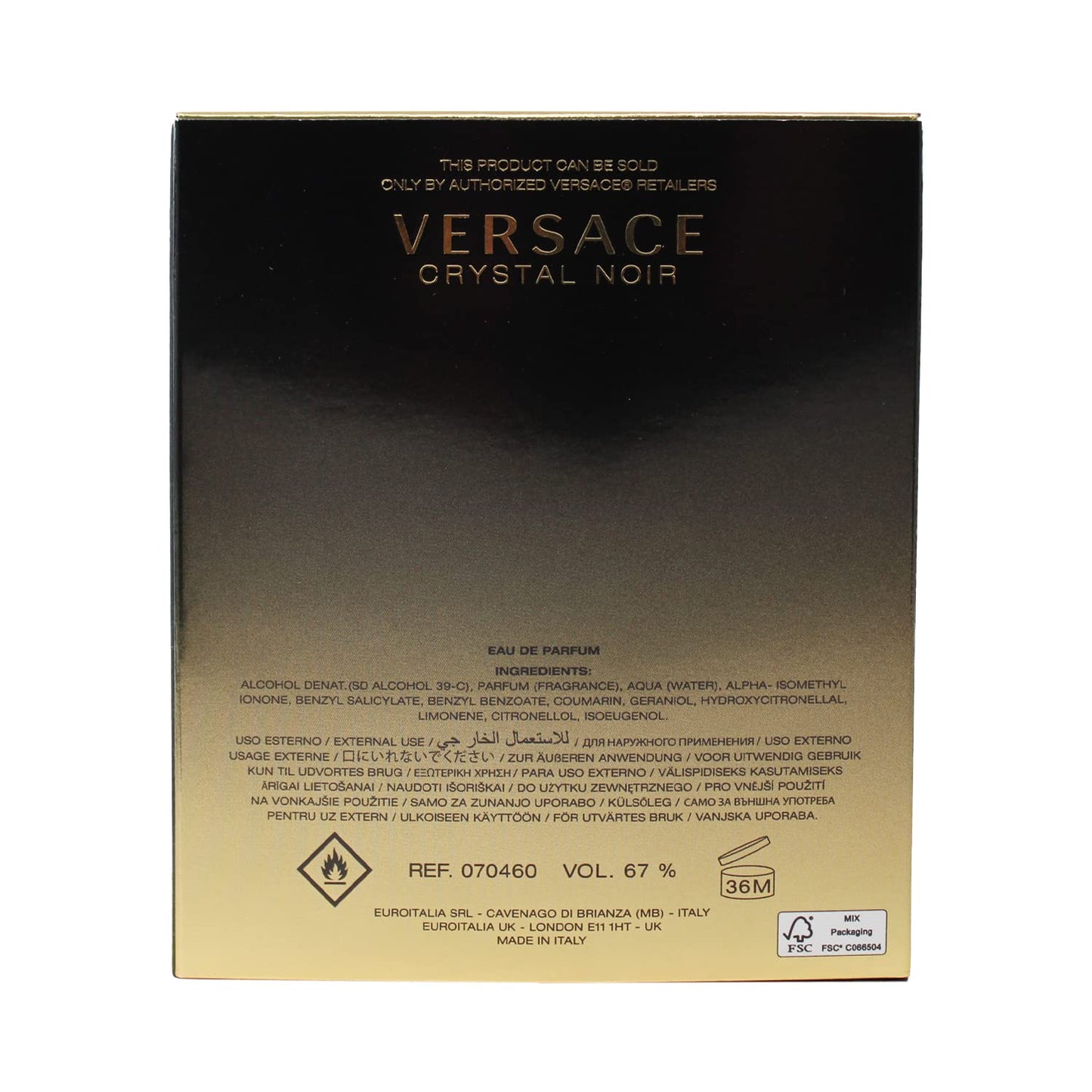 Crystal Noir by Versace for Women Eau de Parfum Spray, 3 Ounce/90 ml Beauty & Personal Care Versace