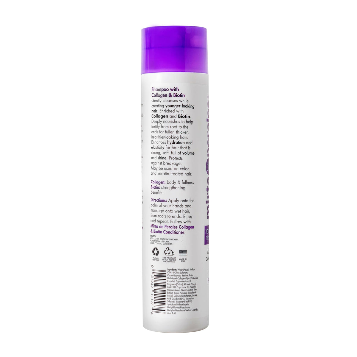 Mirta De Perales Strengthening Shampoo for Fine, Thinning Hair | Collagen & Biotin + Wheat Protein & Botanical Extracts | Adds Volume, Reduces Beauty & Personal Care Mirta De Perales
