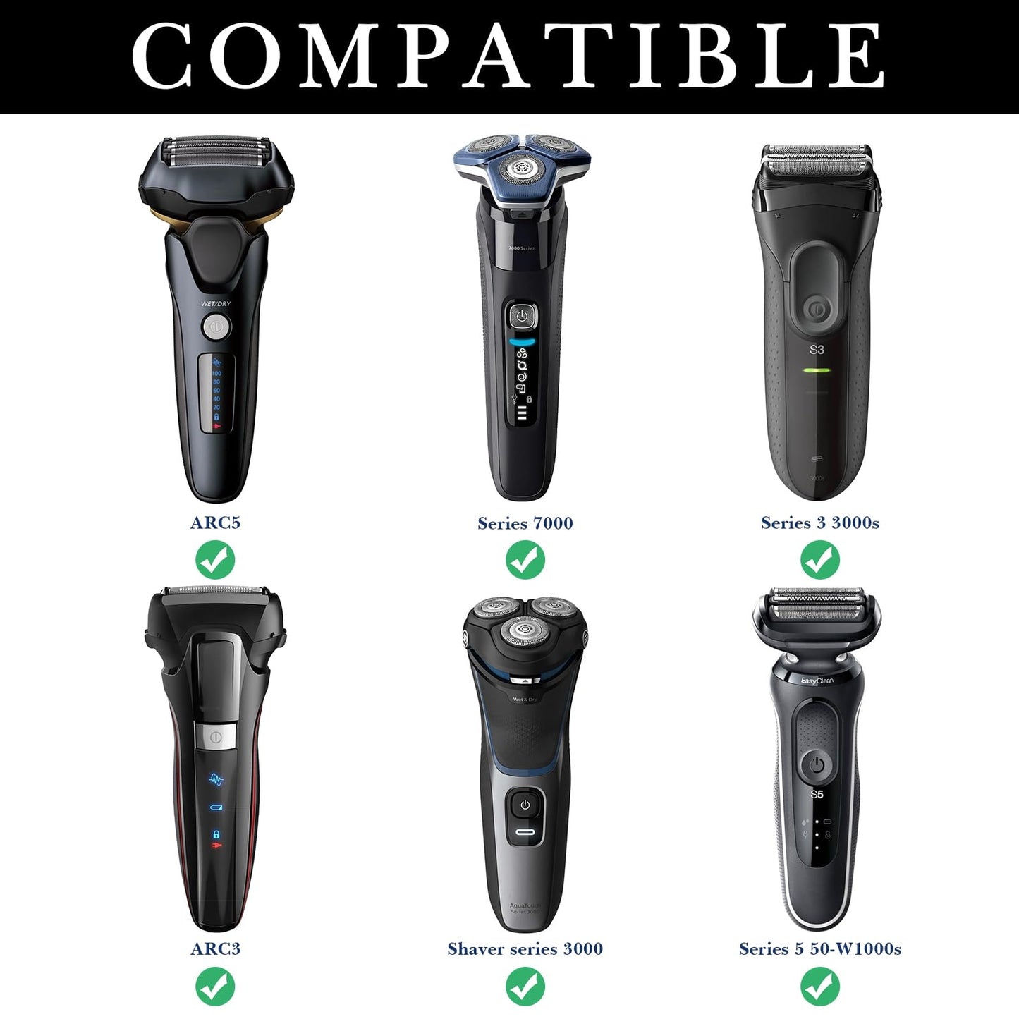 Linkidea Hard Shell Electric Shaver Travel Case, Compatible with Philips 2400, 3900, 7000, Trimmer Accessory Organizer Bag (Black) Beauty and Personal Care Linkidea