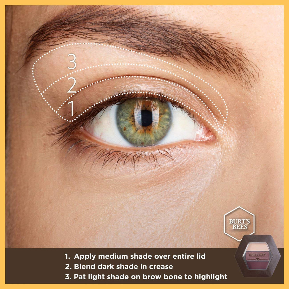 Burt's Bees 100% Natural Origin Eye Shadow Palette Trio Countryside Lavender - 0.12 Ounce Beauty & Personal Care Burt's Bees