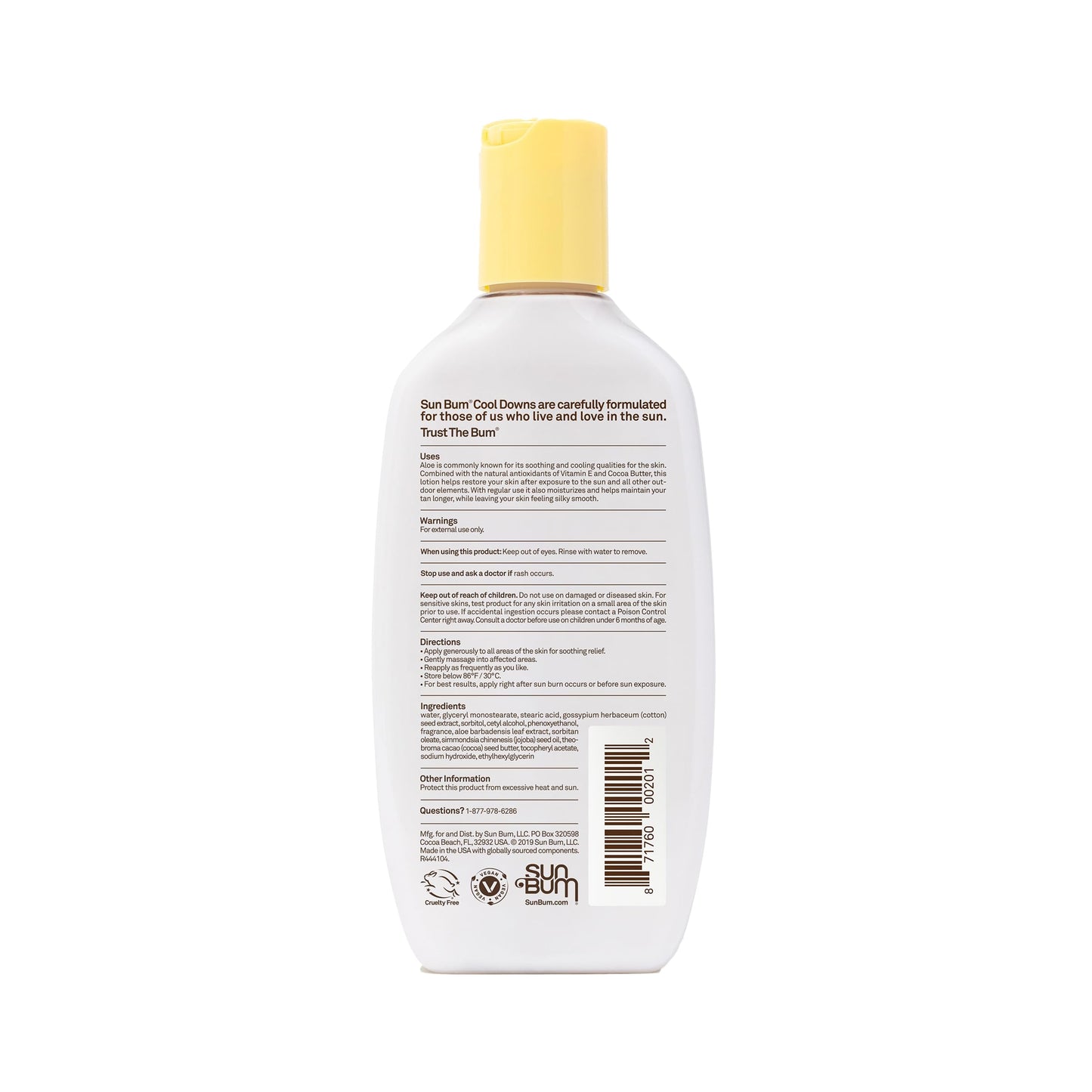 Sun Bum Cool Down Aloe Vera Lotion - Vegan After Sun Care with Cocoa Butter to Soothe and Hydrate Sunburn - 8 oz Beauty & Personal Care Sun Bum