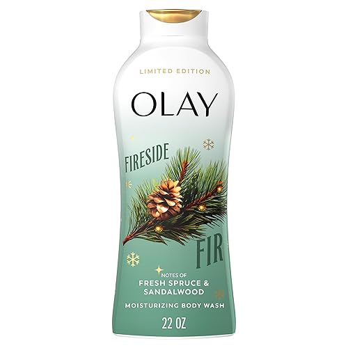 Olay Body Wash for Women, Hydrating & Moisturizing, Holiday Edition, With Plant Based Cleansers, B3 Complex, For All Skin Types, Fireside Fir Beauty & Personal Care Olay