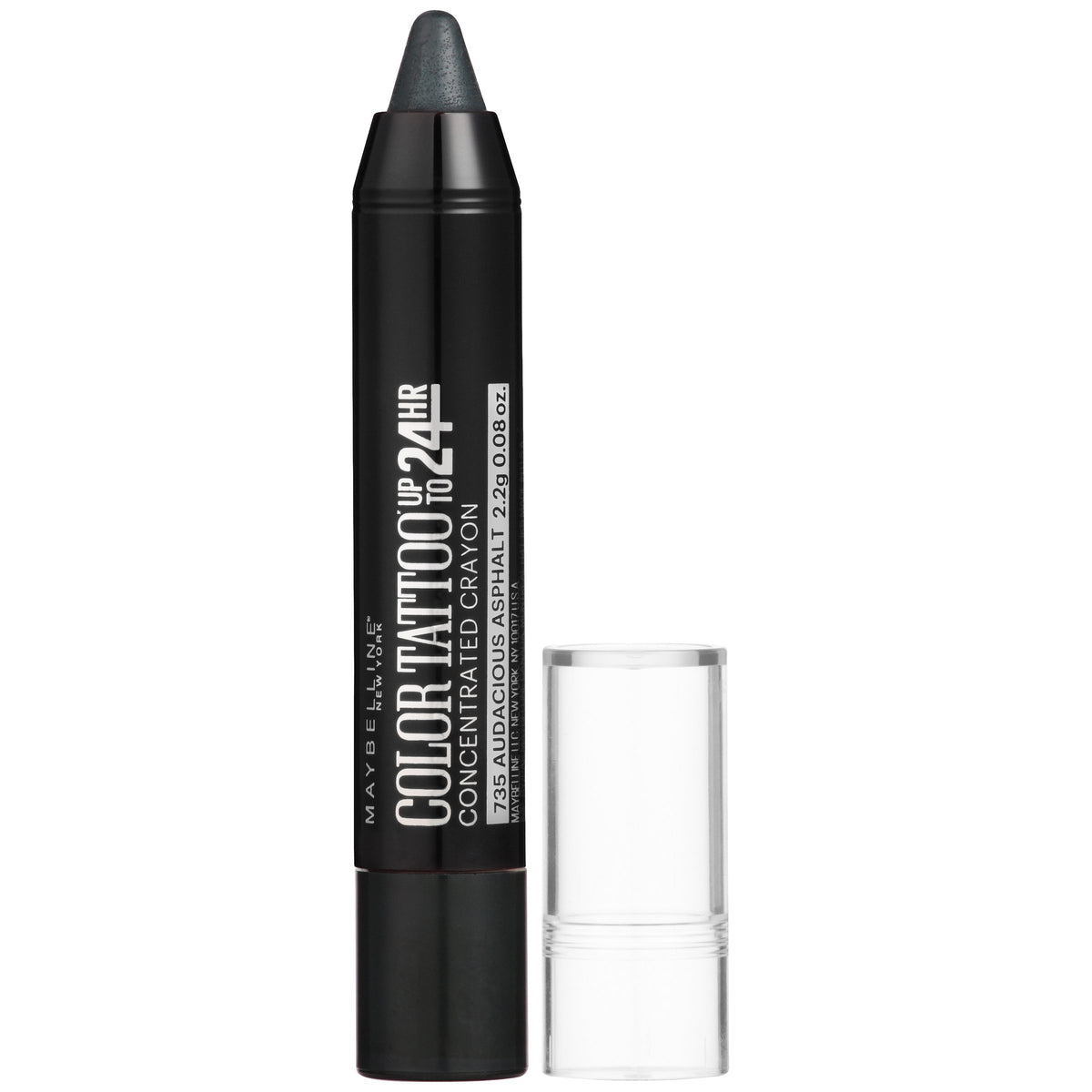 Maybelline New York Eyestudio Color Tattoo Concentrated Crayon,735 Audacious Asphalt, 0.08 oz.