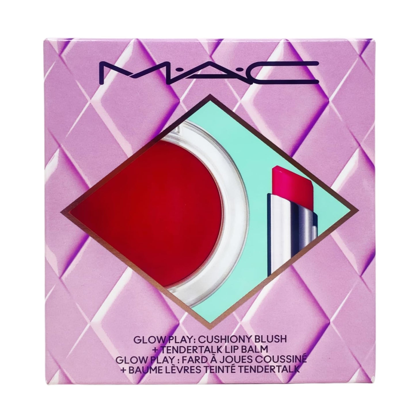MAC M·A·C Cosmetics No Work All Glow Play Kit: Purple - Cushiony Blush + Tendertalk Lip Balm Beauty & Personal Care MAC