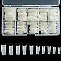 French Acrylic False Nail Tips, 500PCS Fake Nail Shape Artificial False Nails Tips 10 Sizes with Case for Nail Art Salons (Natural) Beauty & Personal Care RayanWay
